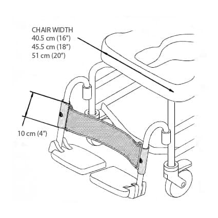 Bodypoint® Aeromesh® shower chair calf support - Image 3