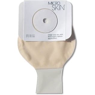 Cymed 1-Piece 9" Drainable Colostomy Pouch with Thin Washer, 1-1/8 Inch Opaque - Box of 10 - Image 1