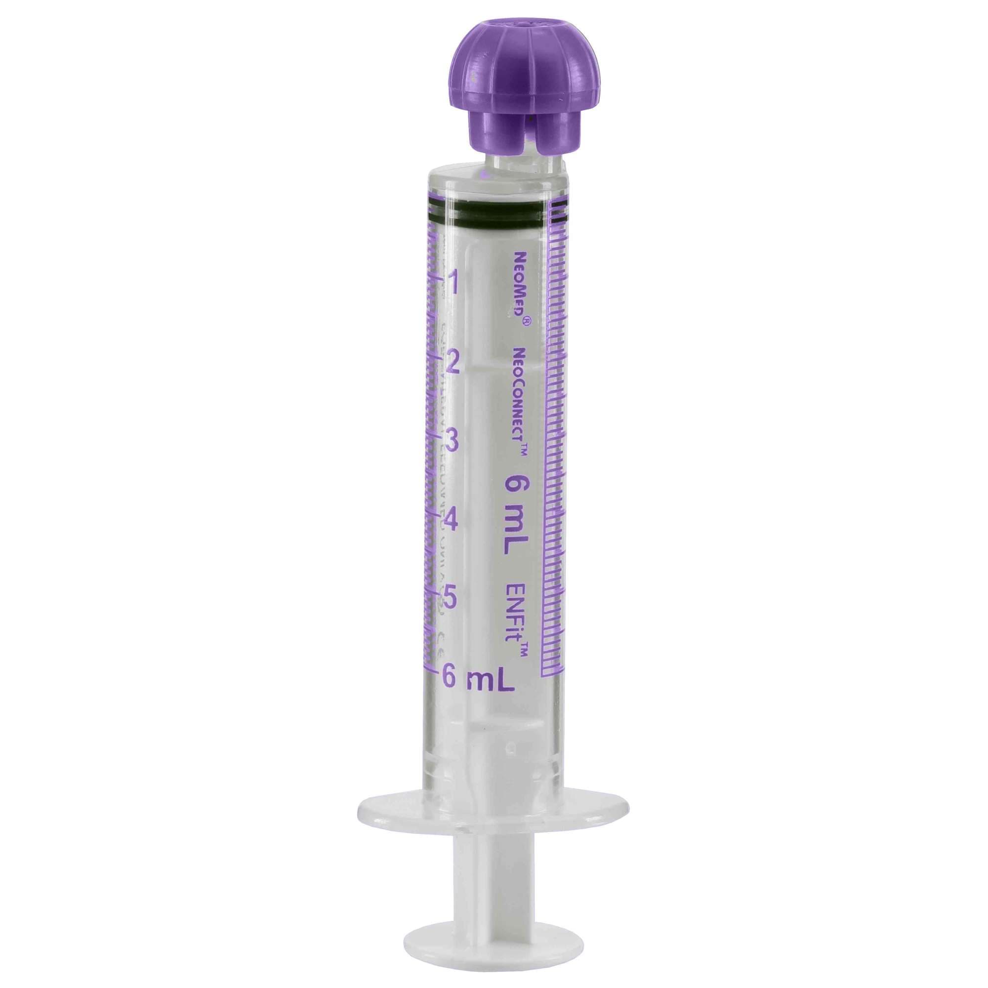 NeoConnect Enteral Oral Syringes with ENFit Connector, 6 ml, Purple Markings - Each - Image 1