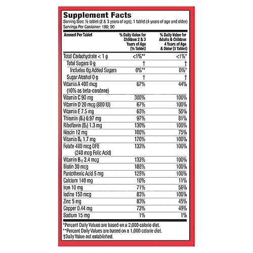 Flintstones Complete Children's Dietary Supplement Tablets, Assorted Fruit Flavors - Bottle of 90 - Image 5