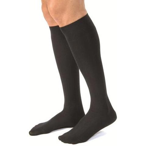 Jobst For Men Casual Compression Socks, 20-30mmHg, Large, Black - Pair - Image 1
