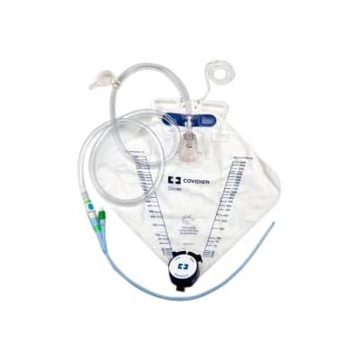 Cardinal Health Silicone Foley Catheterization Tray with Drain Bag, 16Fr - Case of 10 - Image 1