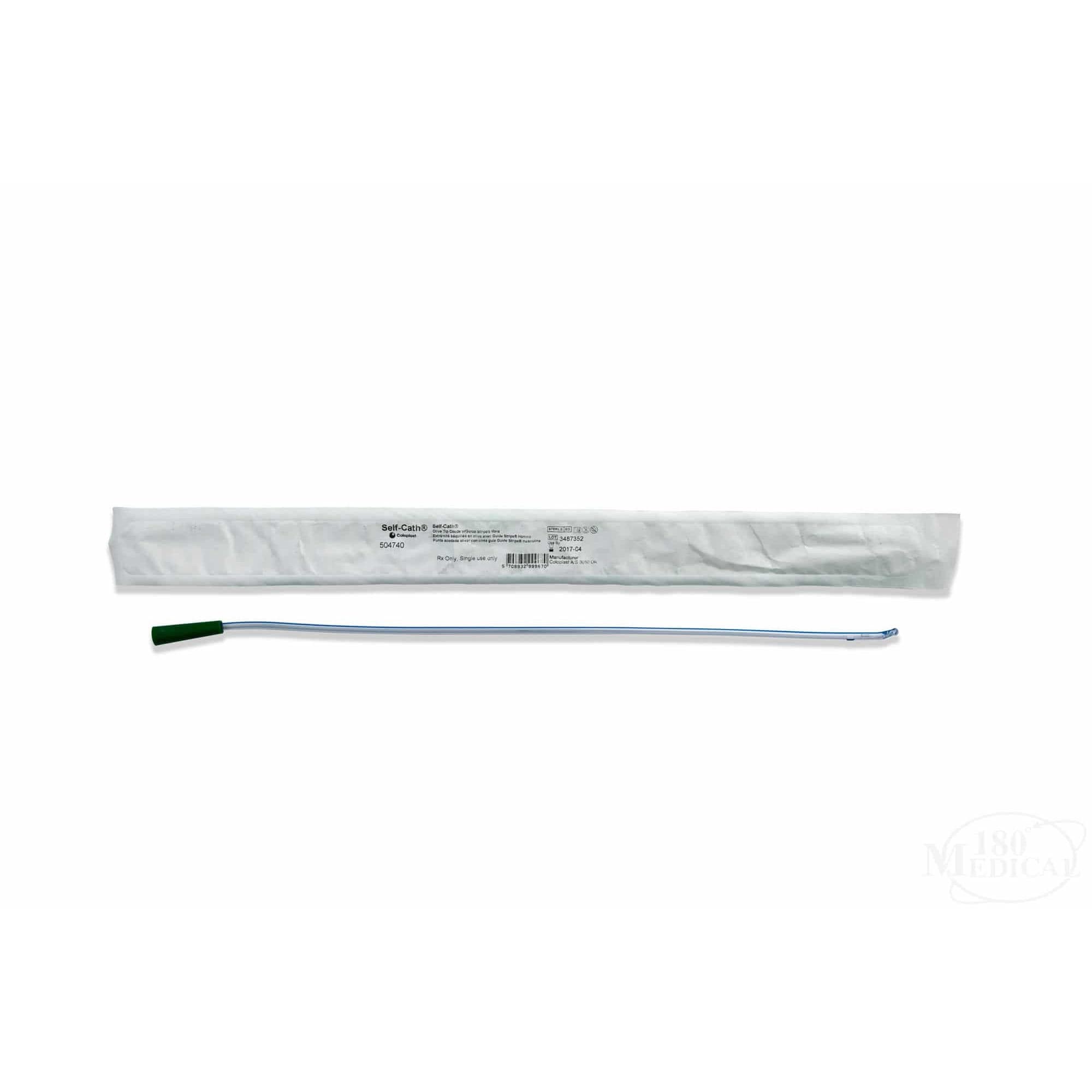 Self-Cath Olive Tip Coude Hydrophilic Catheter, 8 Fr, 16" - Each - Image 1
