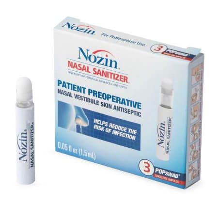 NOZIN POPswab Patient Preoperative Antiseptic Nasal Sanitizer, 1.5 ml - Package of 3 - Image 1
