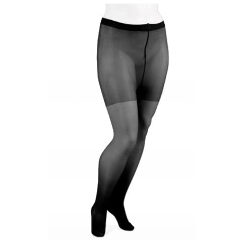 Juzo Attractive OTC Compression Pantyhose, Closed Toe, 15-20 mmHg, Black, 2XLarge - Pair - Image 1