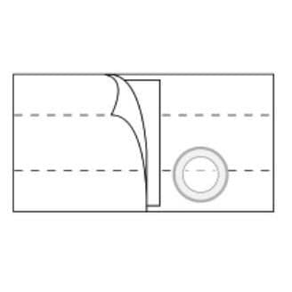 Nu-Hope Nu-Form 7" Ostomy Support Belt, 2-3/4" White, Large, Left - Each - Image 1