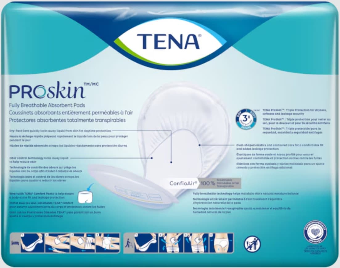 TENA ProSkin Day Regular Fully Breathable Large Absorbent Pads - Image 2