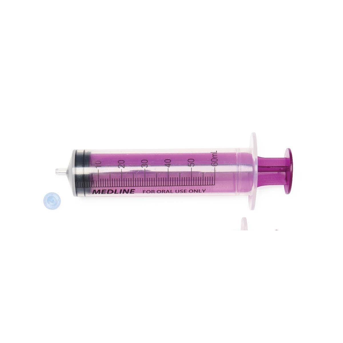 Medline Sterile Clear Oral Syringes, 60mL - Case of 100 - Image 1