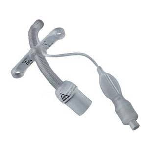 Smiths Bivona FlexTend Plus TTS Pediatric with V Neck Flange Tracheostomy Tube, Size 4.5 - Image 1