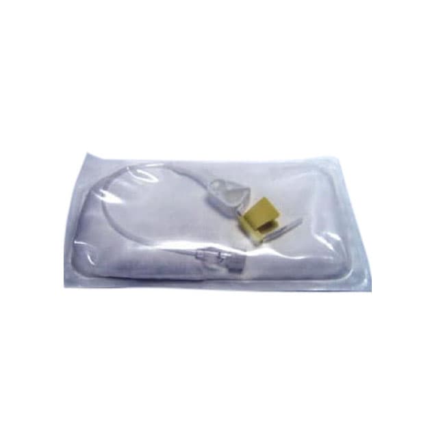 Advanced Medical Systems Huber Infusion Set, Yellow, 20 Gauge, 3/4 Inch, Without Port - Box of 24 - Image 1