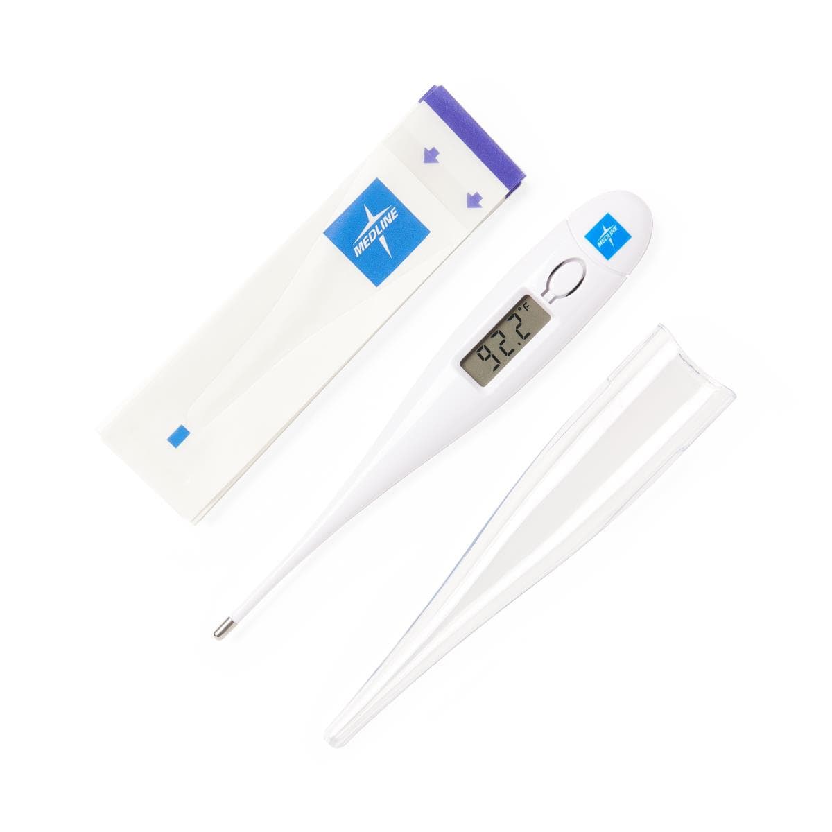 Medline 30-Second Oral Digital Stick Thermometers, With Sheaths - Image 1
