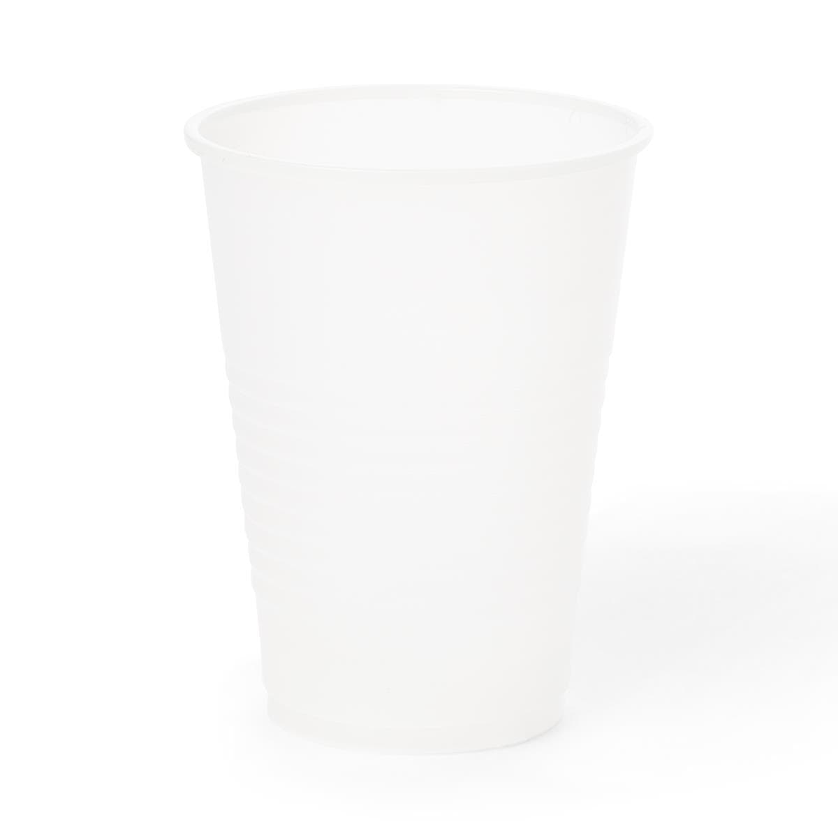 Medline Disposable Plastic Drinking Cups, 7 Oz, Translucent - Bag of 100 - Image 1