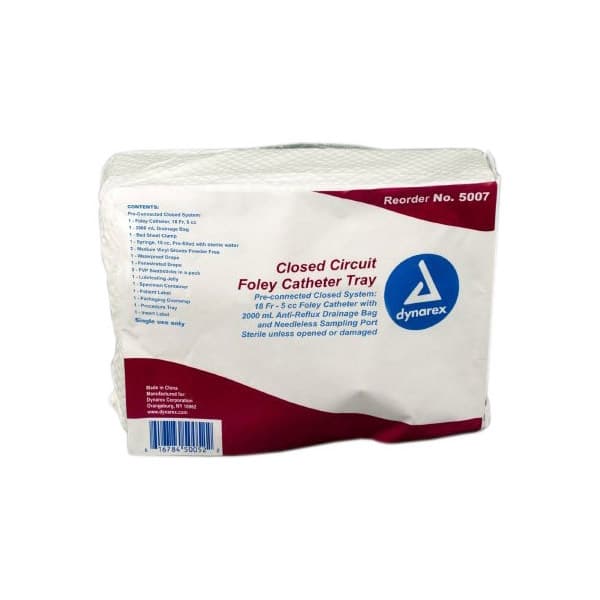 Dynarex Closed Circuit Catheter Tray, 16 Fr - Each - Image 1