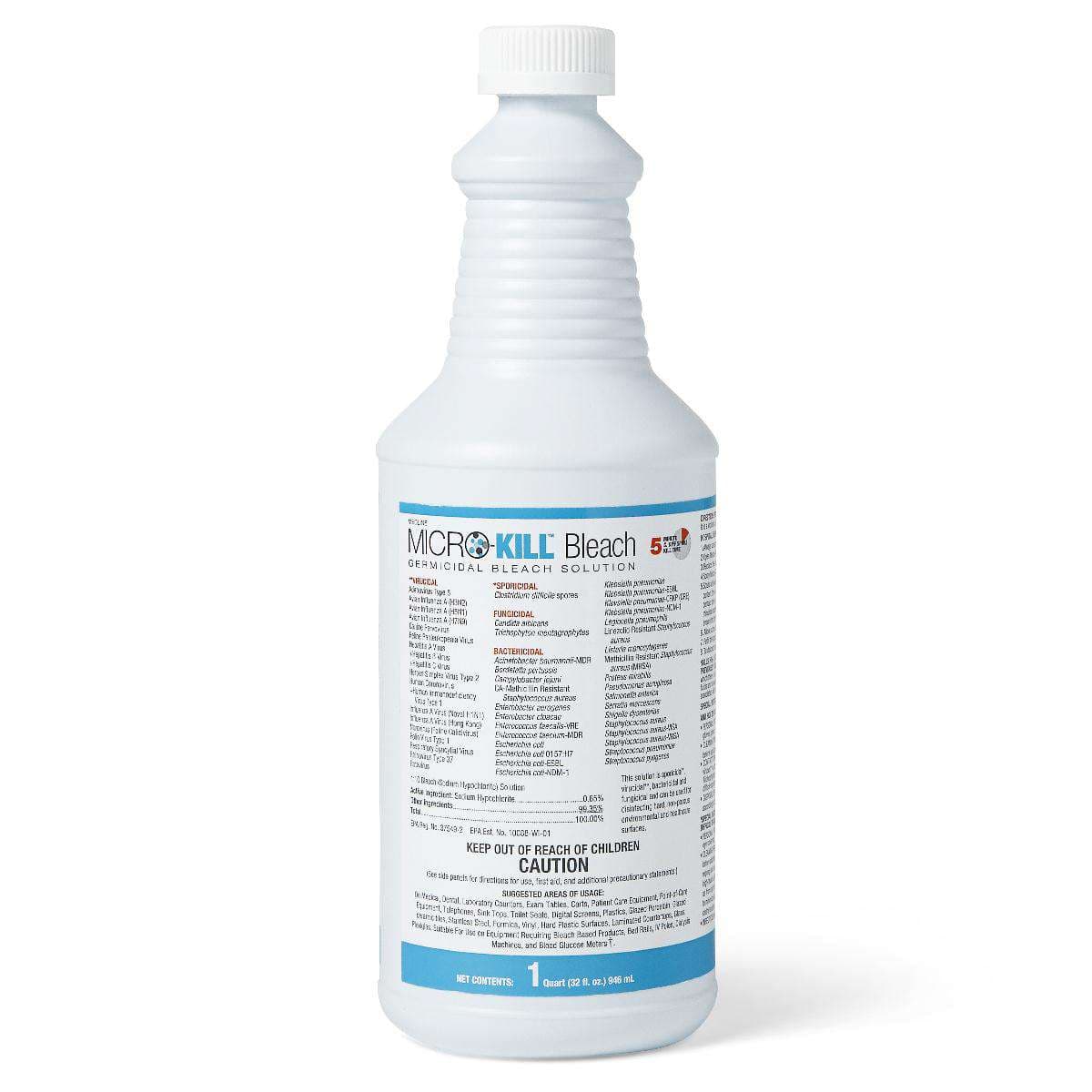 Medline Micro-Kill Bleach Germicidal Bleach Solutions, Ready-to-Use, 32 oz - Case of 12 - Image 1