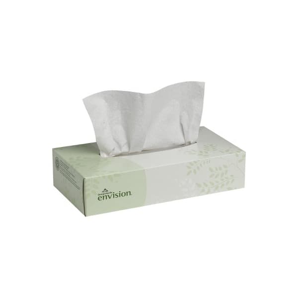 envision 2-Ply Facial Tissue - Box of 100 Wipes - Image 1
