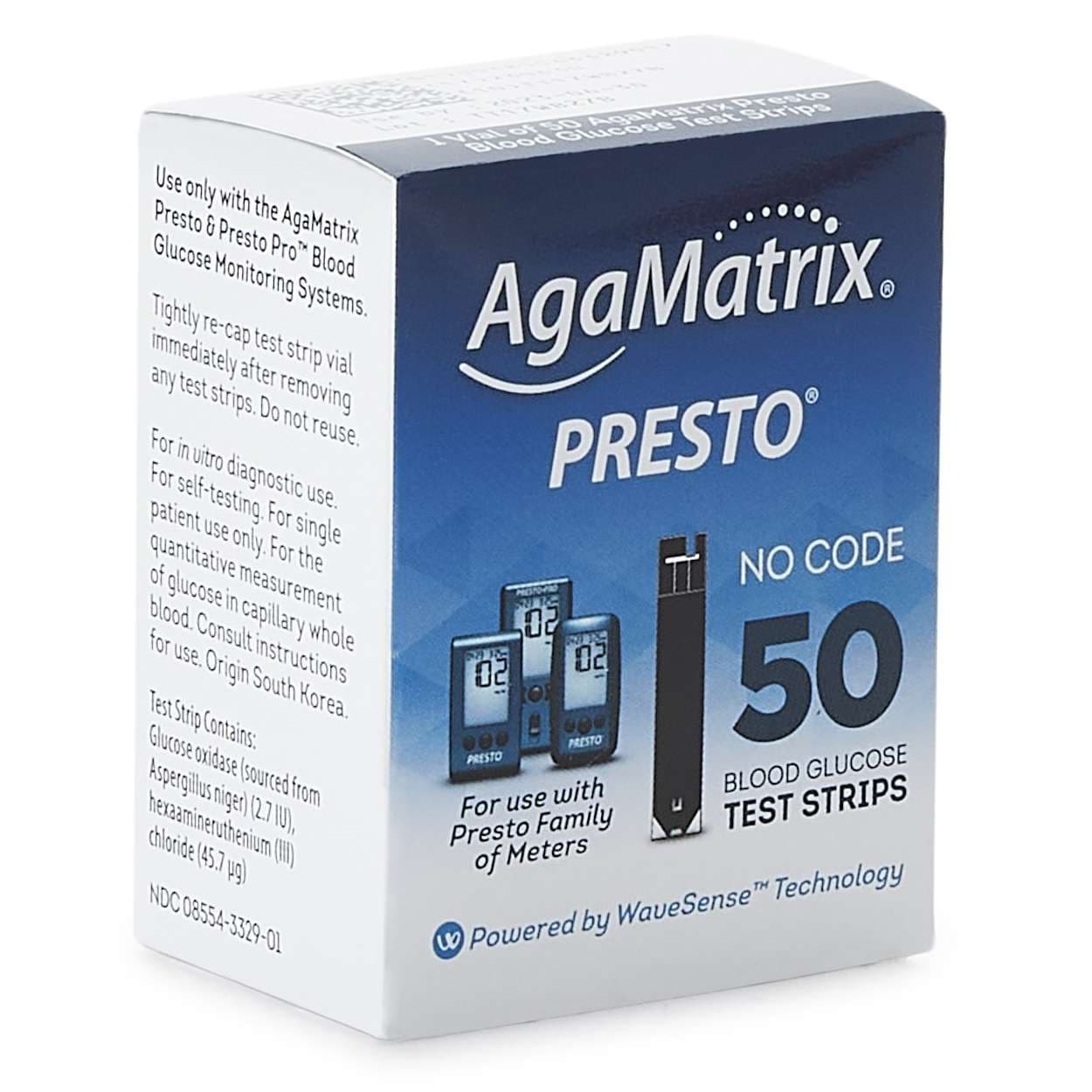 Agamatrix WaveSense Presto Blood Glucose Test Strips - Image 2