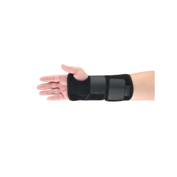 Modabber Wrist Brace Black One Size Removable, Malleable Palmar Stay, Long Len., Left Hand - Image 1