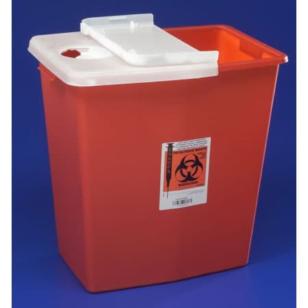 SharpSafety Multi-purpose Sharps Container, Hinged Lid, 12 Gallon - Each - Image 1