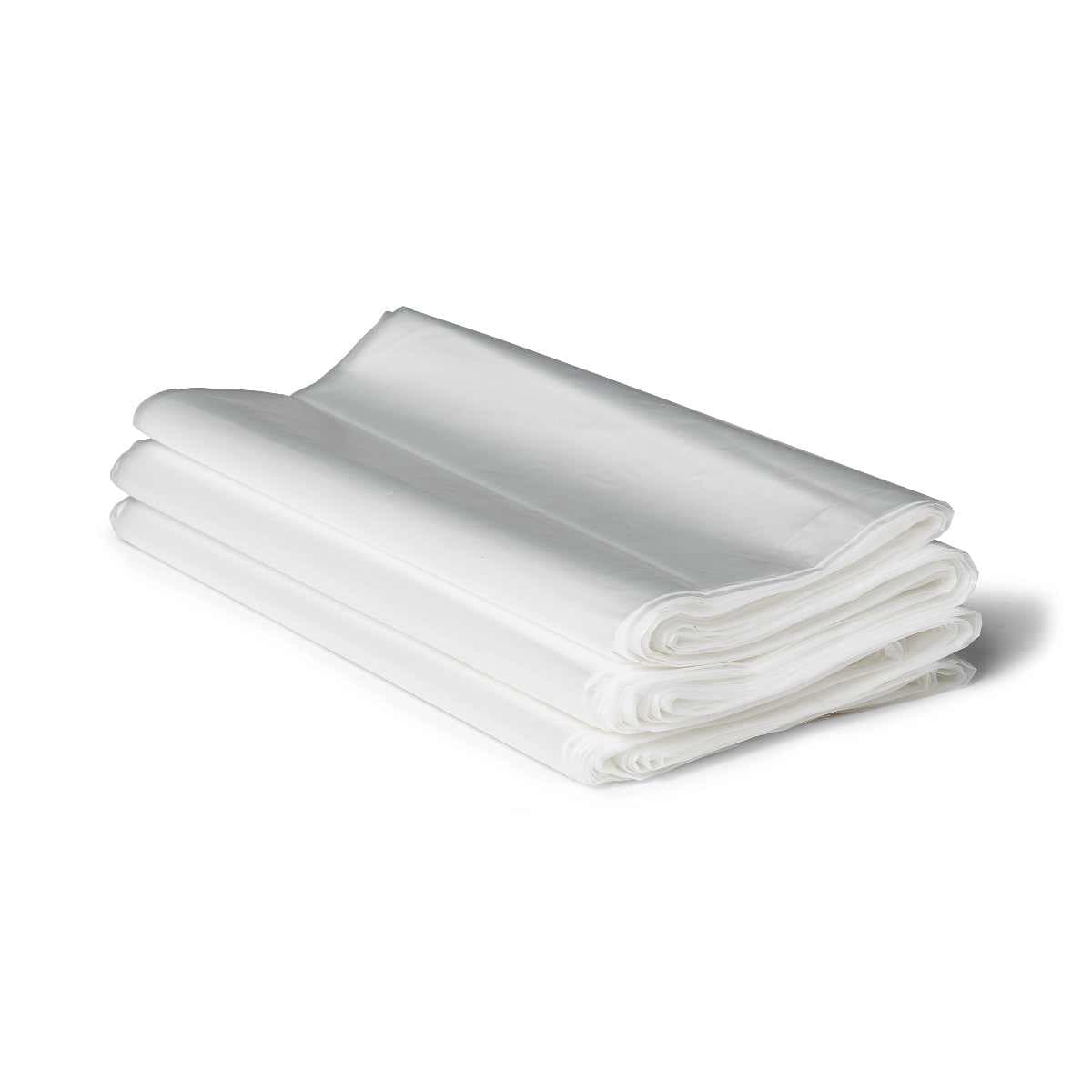 Medline Clear Low-density Trash Can Liners, 36 x 58 Inch, 55 Gal, .65 Mil, Flat - Case of 100 - Image 1