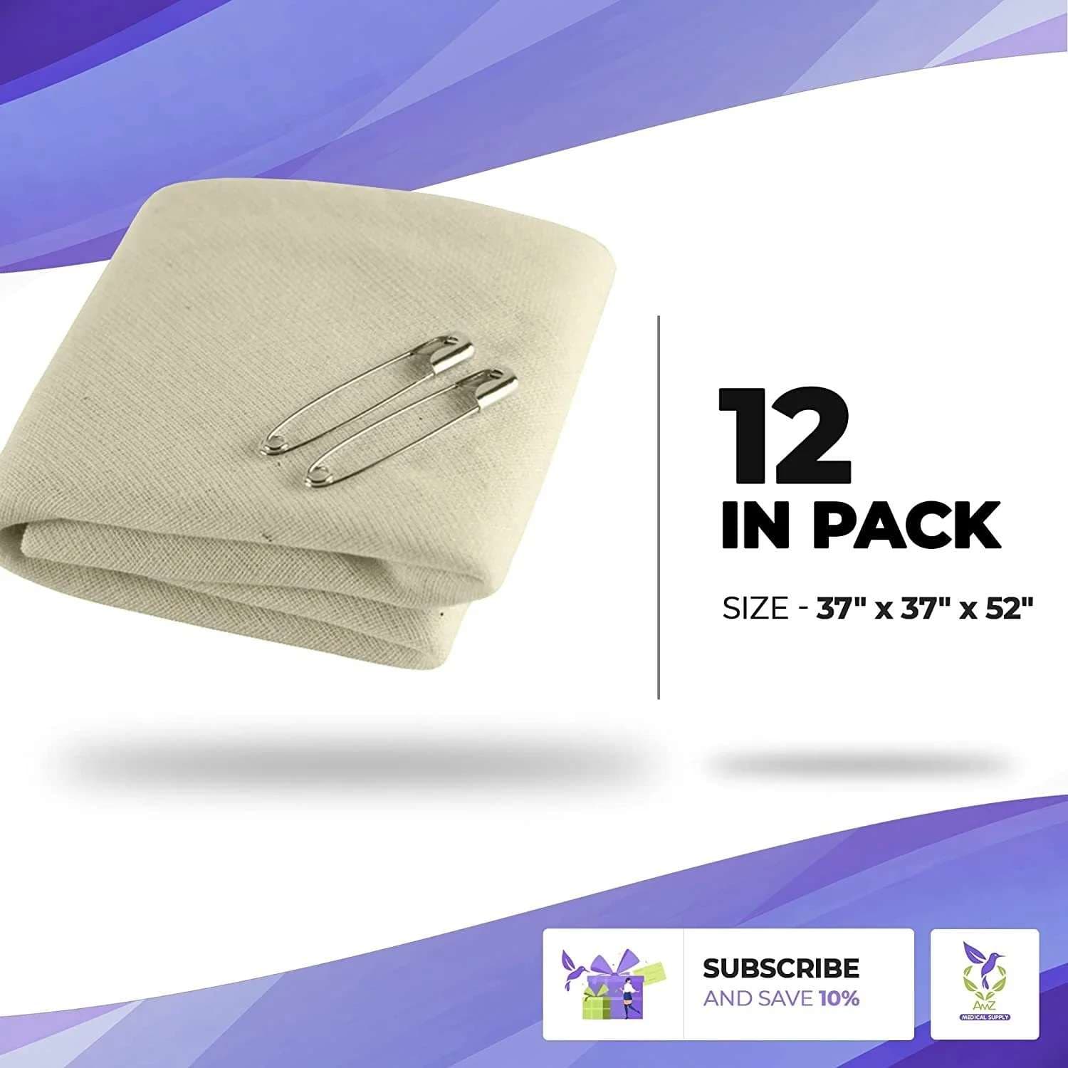 Dukal Triangular Bandage, Arm Sling Natural 37 x 37 x 52 Inch Safety Pin Arm, Elbow and Shoulder - Image 3