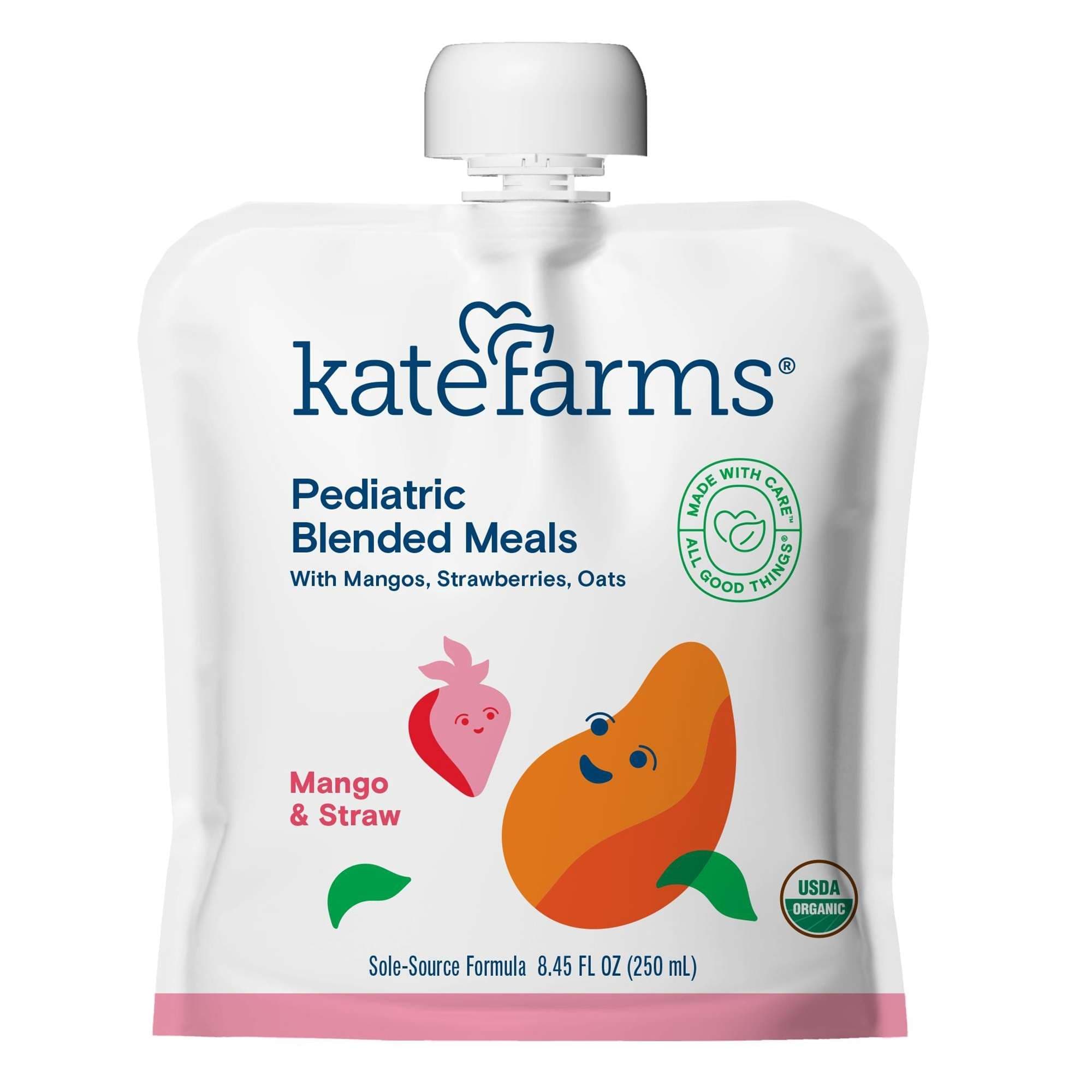 Kate Farms Pediatric Blended Meals, Mango-Strawberry, 8.45 oz - Case of 12 - Image 1