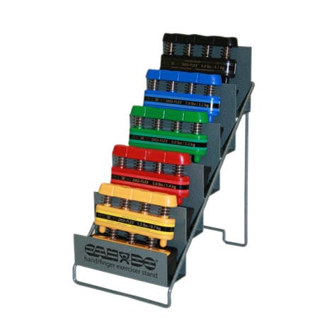 CanDo Digi-Flex Hand Exerciser, Set of 5, With Metal Rack - Image 1