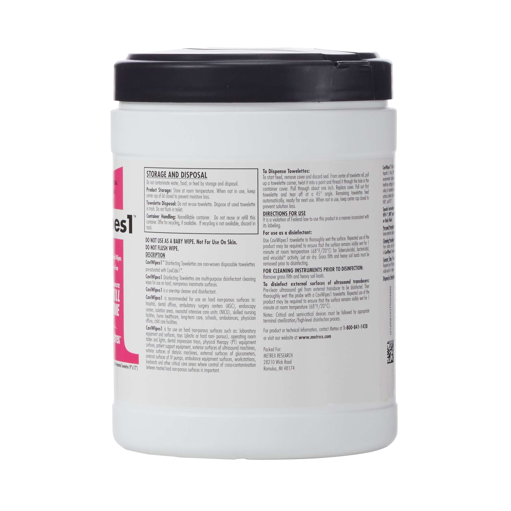 CaviWipes1 XL Surface Disinfectant Canister Wipe - Image 3