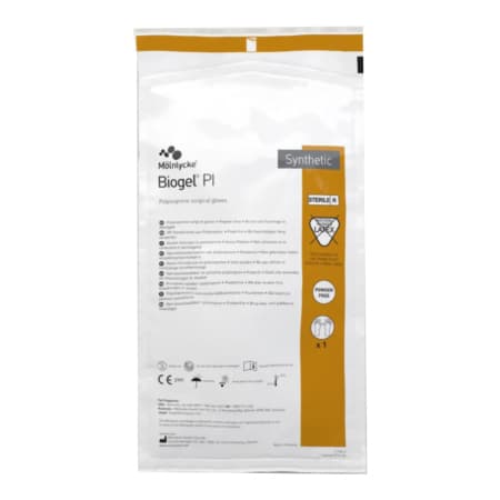 Molnlycke Biogel PI Polyisoprene Surgical Gloves, Ivory, Size 7.5 - Case of 200 - Image 1