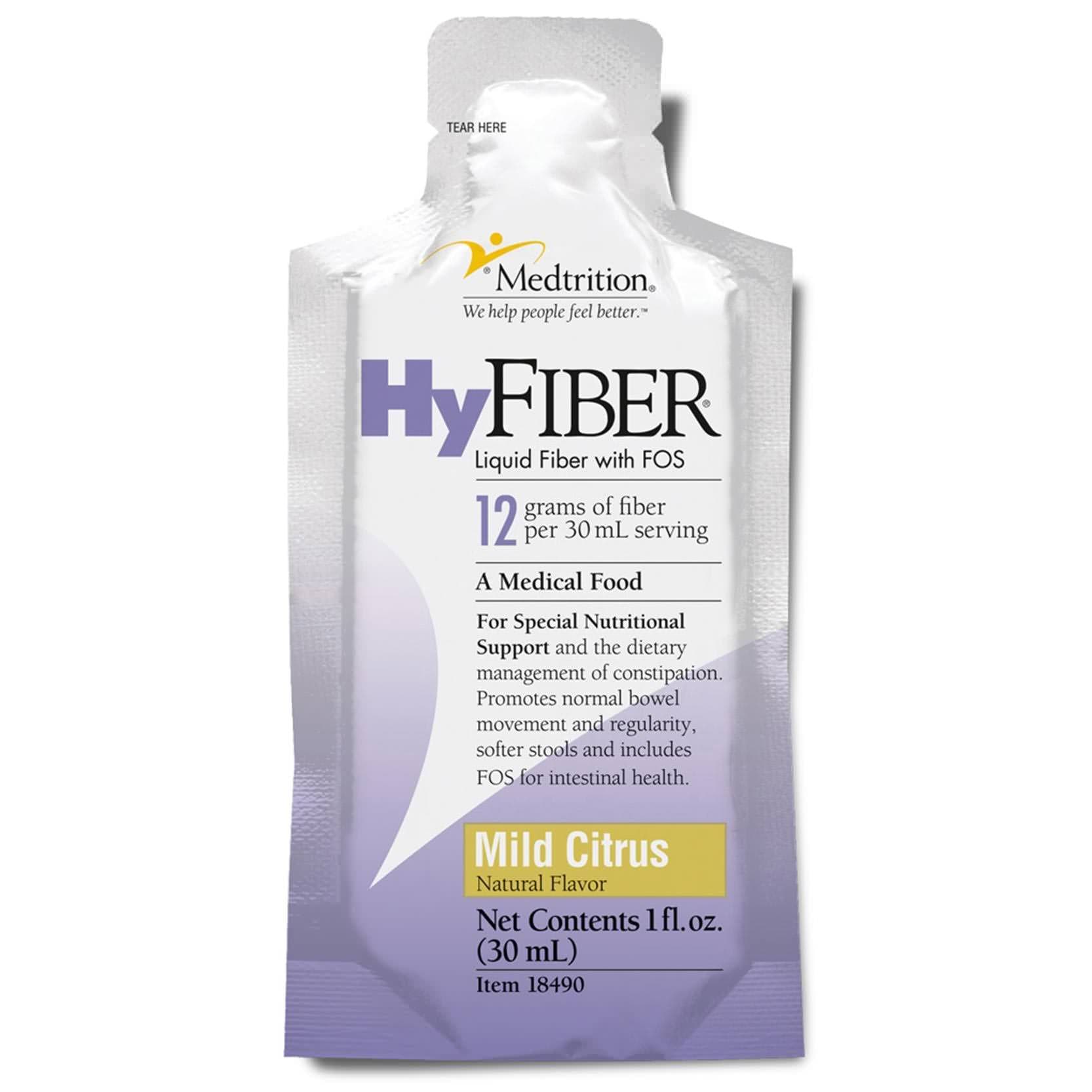 HyFiber with FOS Oral Supplement, Citrus, 1 oz Packet - Case of 100 - Image 1