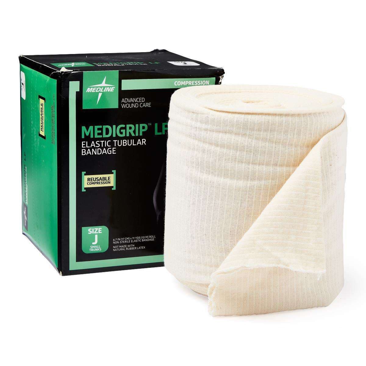 Medigrip LF Elastic Tubular Support Bandage, Size J, 6-3/4 Inch x 11 Yard - Each - Image 1