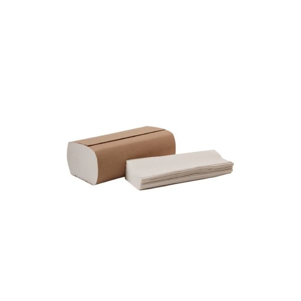 Pacific Blue 1-Ply Basic Paper Towel, White, 9-1/4 x 9-2/5 Inch - Package of 250 - Image 1