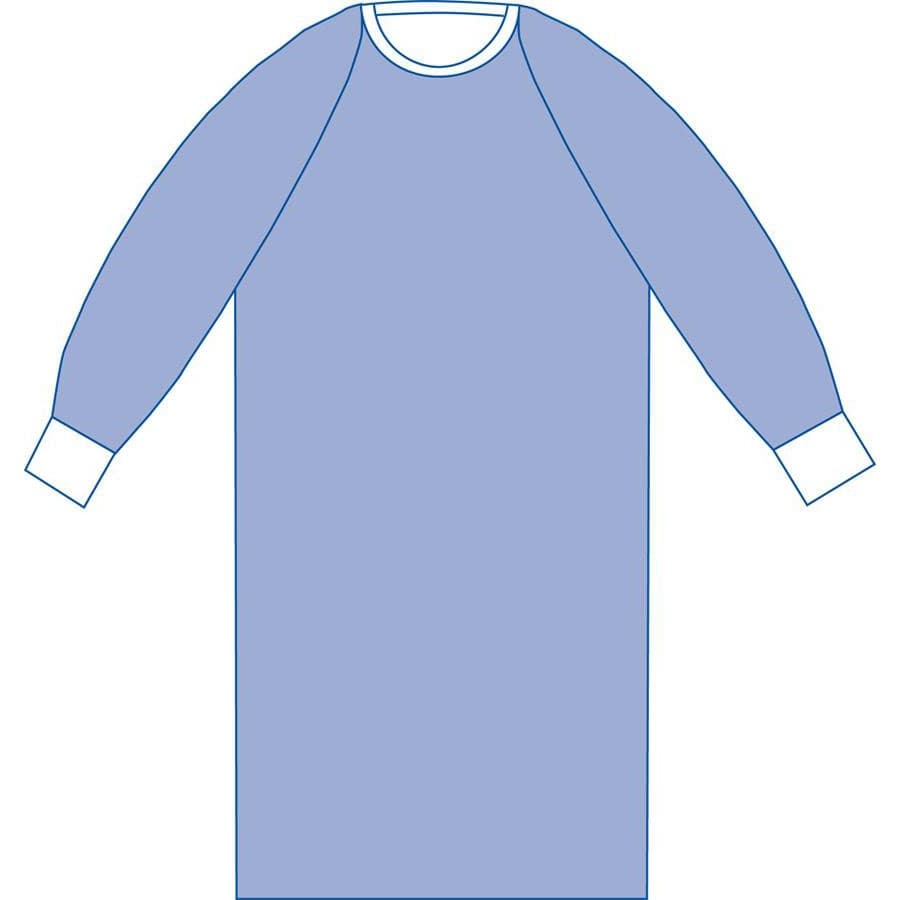 Medline Aurora Nonreinforced Gown with Raglan Sleeves, Sterile, Size 2XL - Image 1