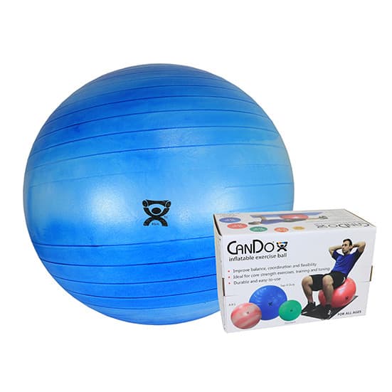 CanDo ABS Exercise Ball, 34 Inch, Blue, Retail Box - Image 1