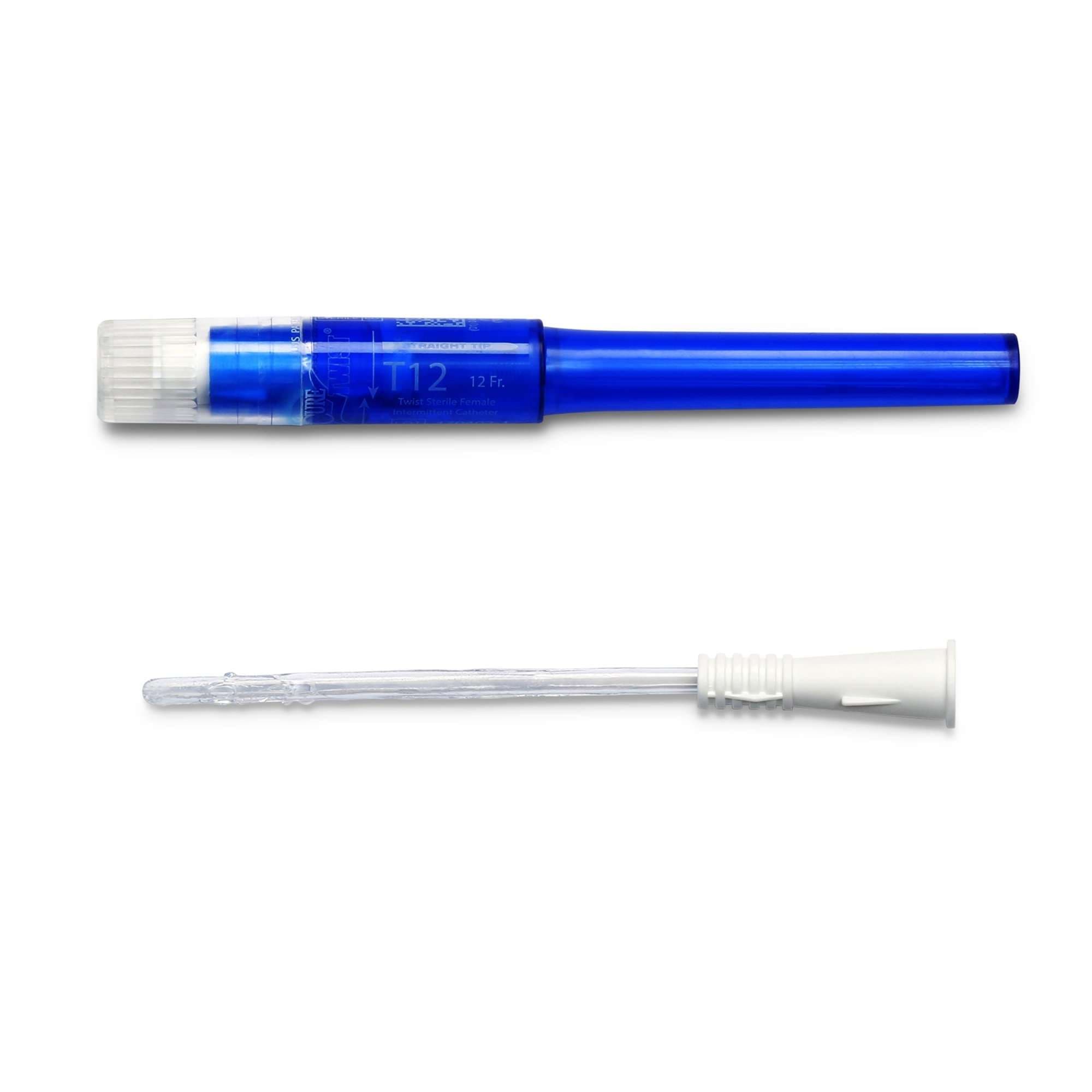 Cure Twist Ready to Use Intermittent Catheter for Women, 12 Fr - Case of 300 - Image 1