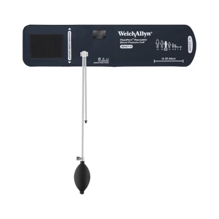 FlexiPort Reusable Blood Pressure Cuff and Bulb Nylon Cuff, 25 to 34 cm, Royal Blue, Adult Cuff - Image 1