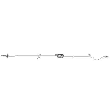 ICU Medical Primary Administration Set with Clave Needleless Port, 104 Inch Tubing - Each - Image 1