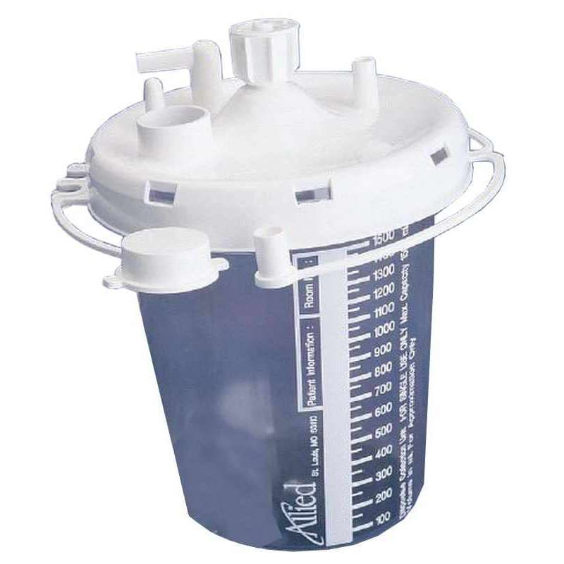 Allied Suction Canister, Wall Mount, 1500 mL - Case of 48 - Image 1