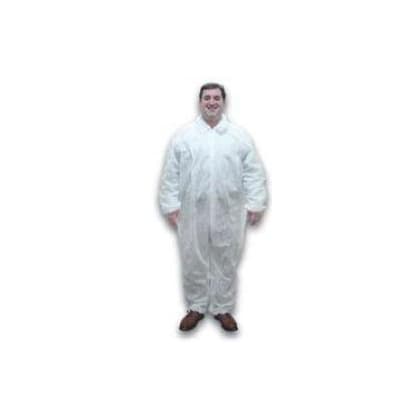 Dukal Coverall with Zipper, White, Extra Large - Case of 25 - Image 1