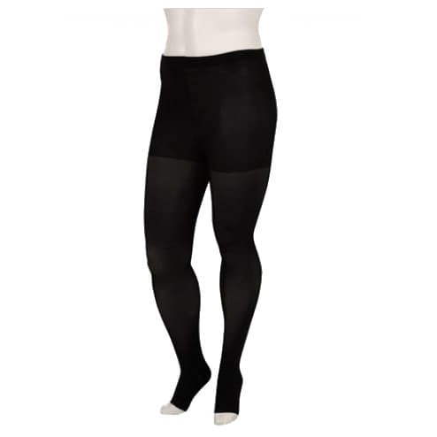 Juzo Basic Compression Pantyhose, 30-40mmHg, Regular, Open Toe, Black, Small - Pair - Image 1