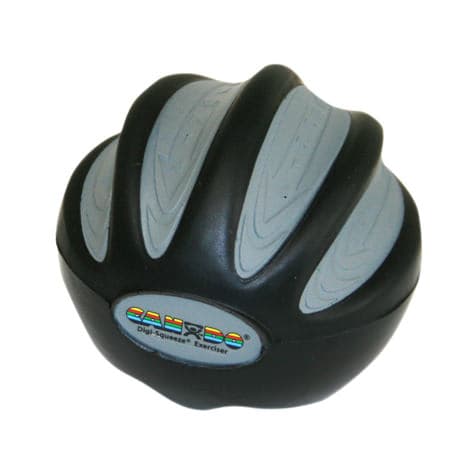 CanDo Digi-Squeeze hand exercise, Large, Black, Extra Firm - Image 1