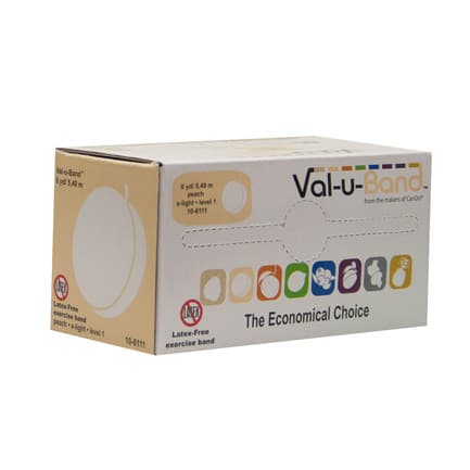 Val-u-Band Latex Free Exercise Band, 6 yard, Peach, Extra Light - Image 1