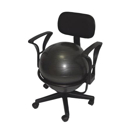 CanDo Ball Chair With Black Exercise Ball, with Arms - Image 1