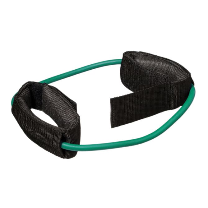 CanDo Exercise Tubing with Cuff Exerciser, 35 Inch, Green, Medium - Image 1
