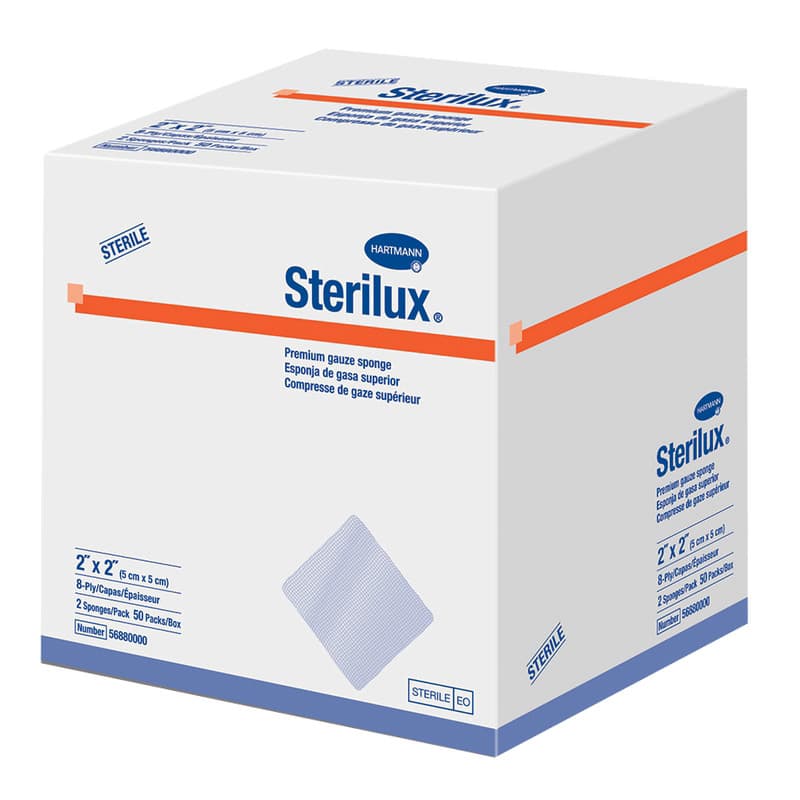 Sterilux Premium Gauze, 2 x 2 Inch - Case of 5000 - Image 1