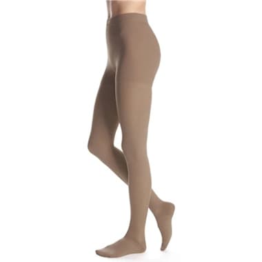 Duomed Advantage Compression Pantyhose 15-20mmHg Petite, Closed Toe, Almond, Extra Large - Pair - Image 1