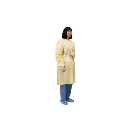 Cardinal Health Lightweight Isolation Gown with Ties Universal, Yellow - Package of 10 - Image 1