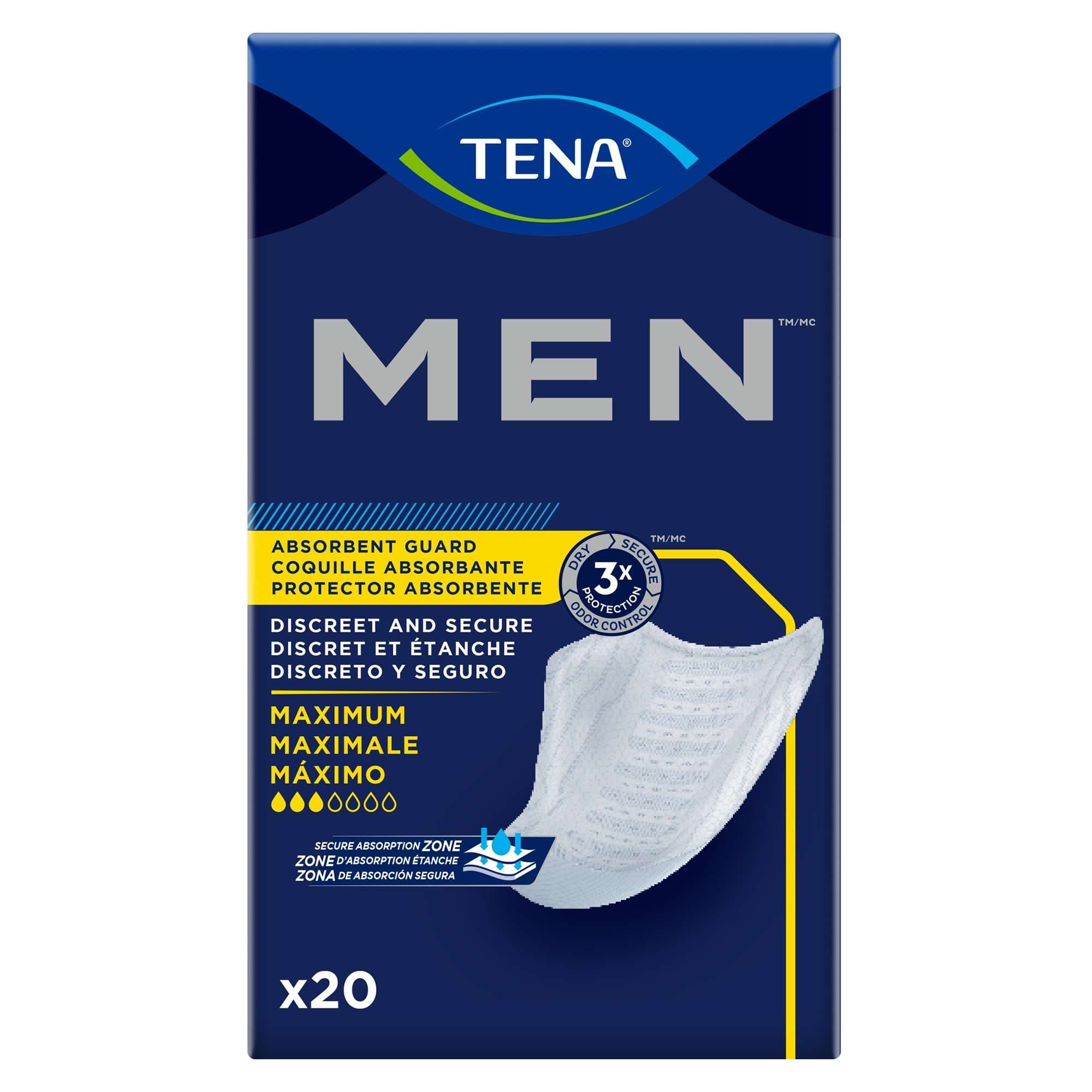 TENA Men Maximum Absorbent Guard, 8 Inch - Case of 120 - Image 1