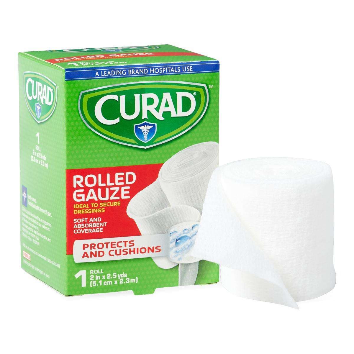 Curad Sootheplus Prosorb Rolled Gauze, 2 Inch x 2.5 Yard - Case of 24 - Image 1