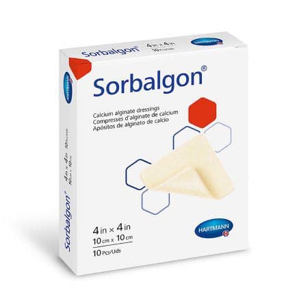 Sorbalgon Calcium Alginate Dressing, 2 x 2 Inch - Box of 10 - Image 1