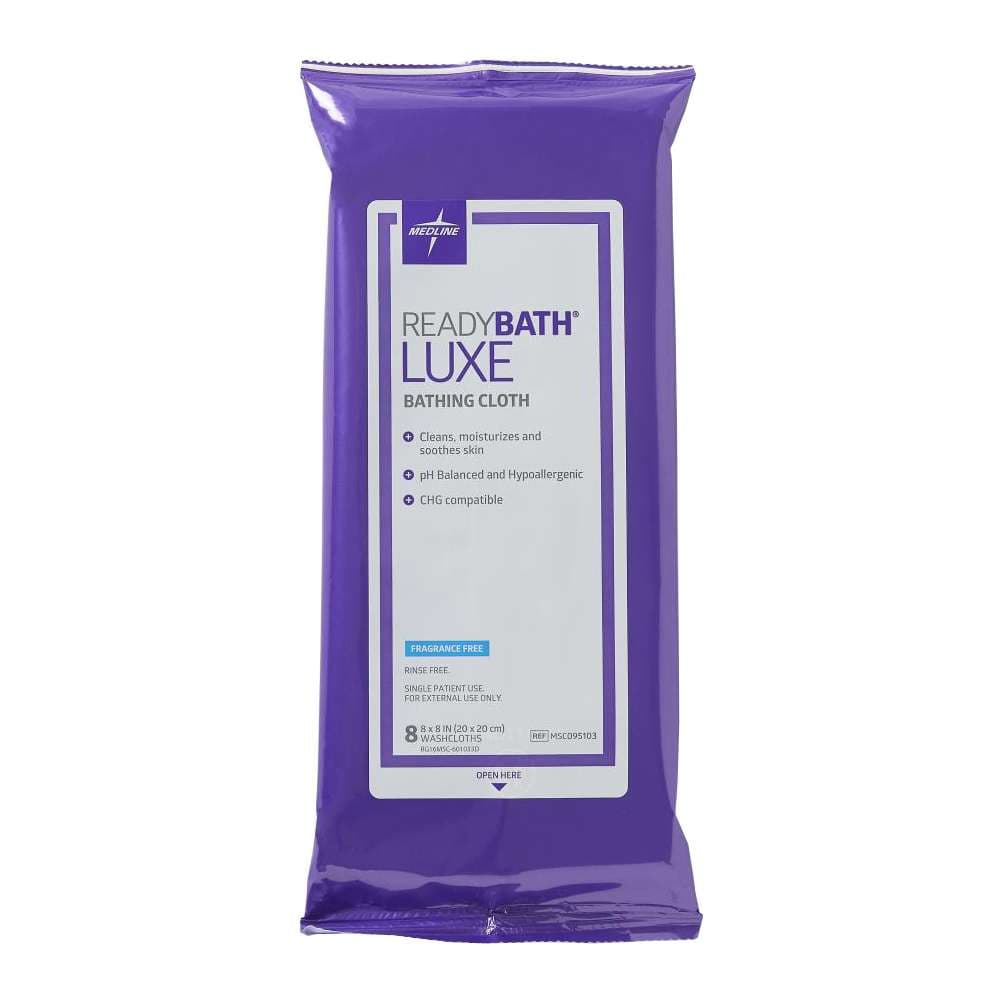 ReadyBath LUXE Body Cleansing Heavyweight Bath Wipes, Unscented - Case of 192 - Image 1
